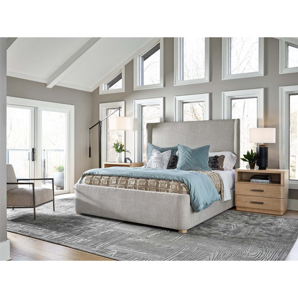 Home Fashion Nomad 2 Drawer Nightstand White Oak