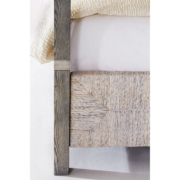 Home Fashion Palma King Canopy Bed Light Grey