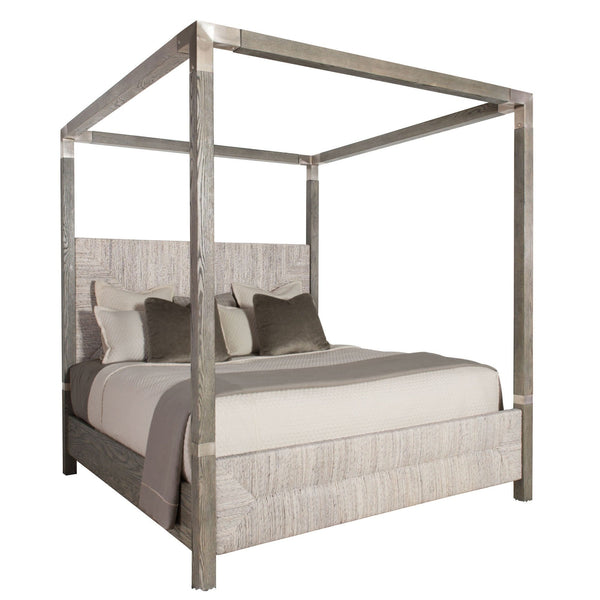 home fashion Palma King Canopy Bed Light Grey