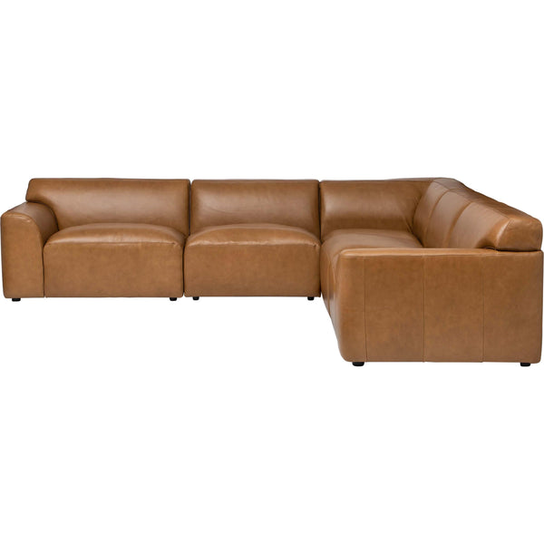 Home Fashion Perry 5 Piece Sectional Boston Camel