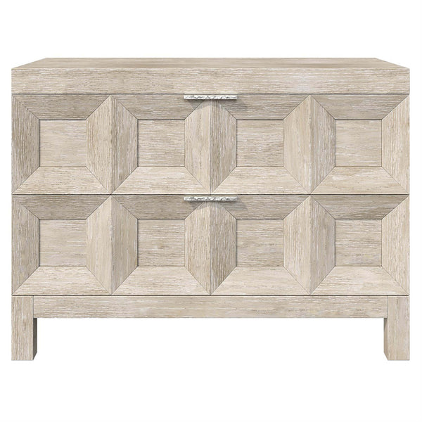 Home Fashion Prado Coffered Nightstand Wide