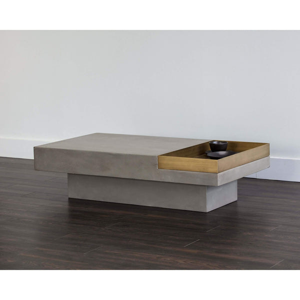 Home Fashion Quill Rectangular Coffee Table Grey