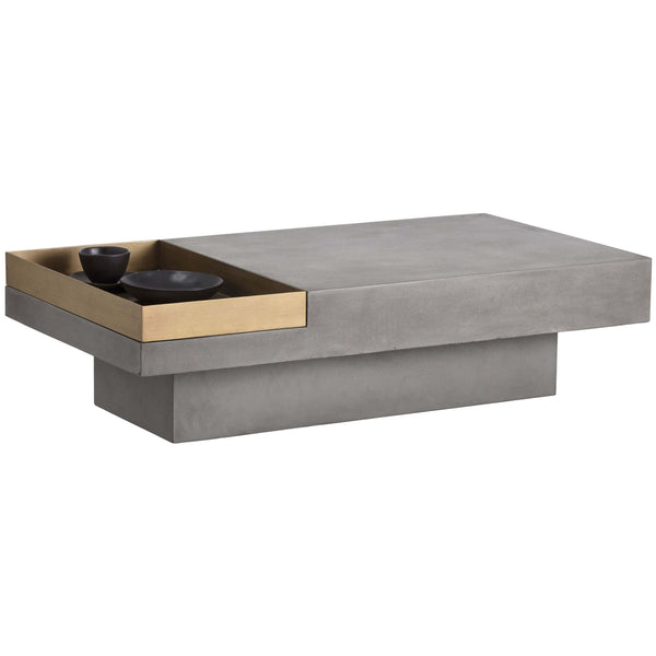 Home Fashion Quill Rectangular Coffee Table Grey