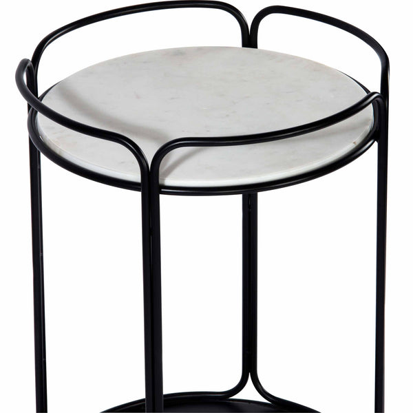 Home Fashion Radius Bar Cart Black