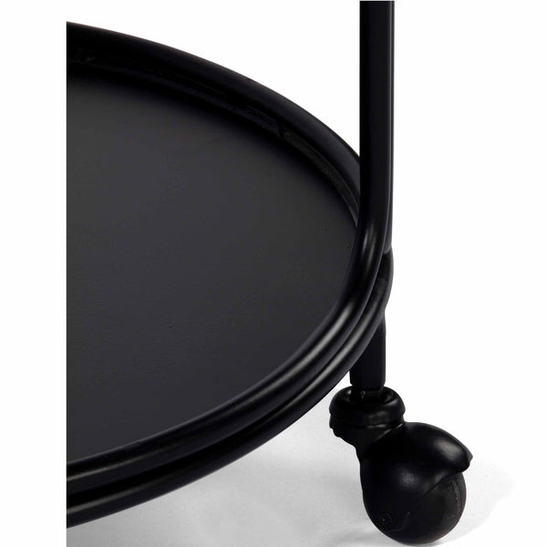 Home Fashion Radius Bar Cart Black