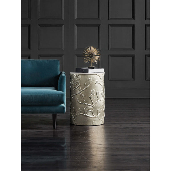 Home Fashion Raisa Round End Table German Silver