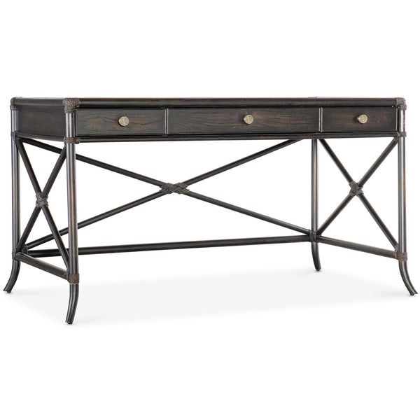 home fashion Retreat Pole Rattan Desk Black Sand