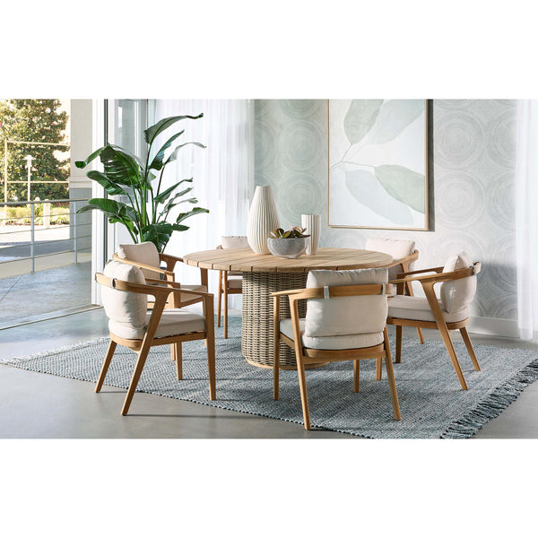 Home Fashion Riviera 60" Outdoor Dining Table