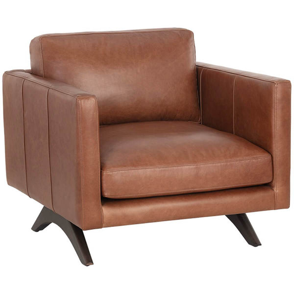 home fashion Rogers Leather Chair Shalimar Tobacco