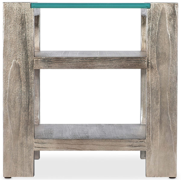 Home Fashion Saber End Table Silver Leaf