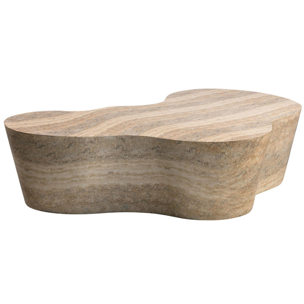 home fashion Slab Coffee Table Faux Travertine