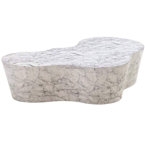home fashion Slab Coffee Table Faux White Marble