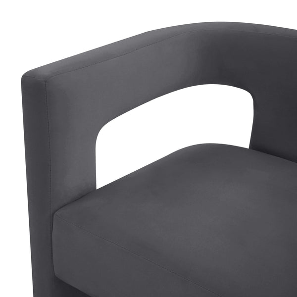 Home Fashion Sloane Velvet Chair Dark Grey