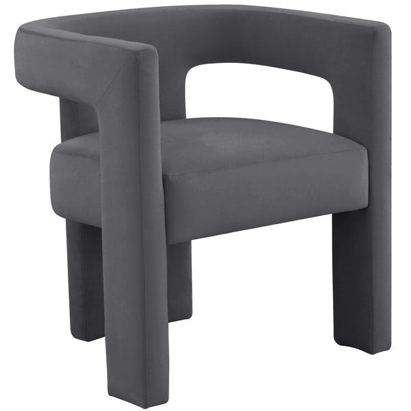 home fashion Sloane Velvet Chair Dark Grey