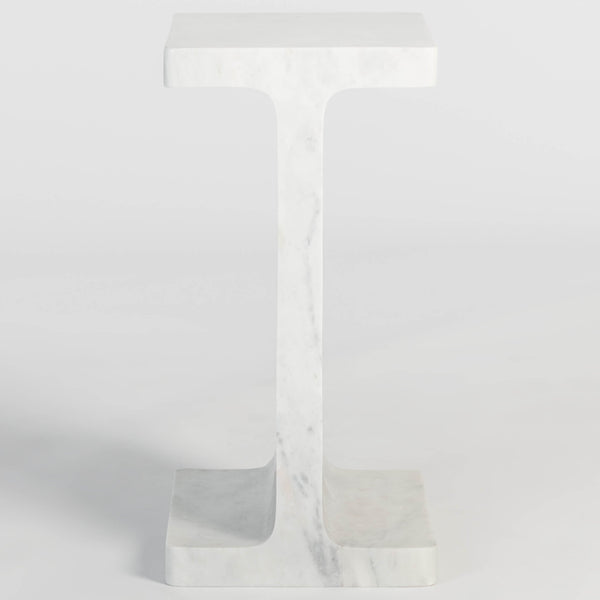 Home Fashion Solitude End Table Polar White