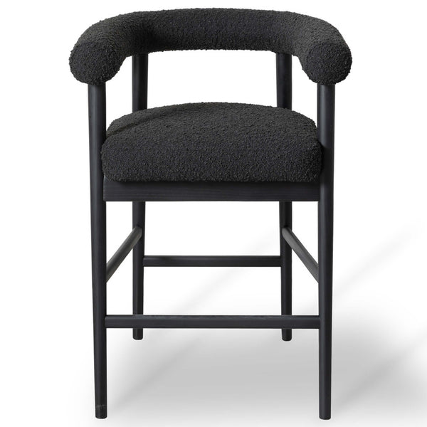 Home Fashion Spara Boucle Counter Stool Black