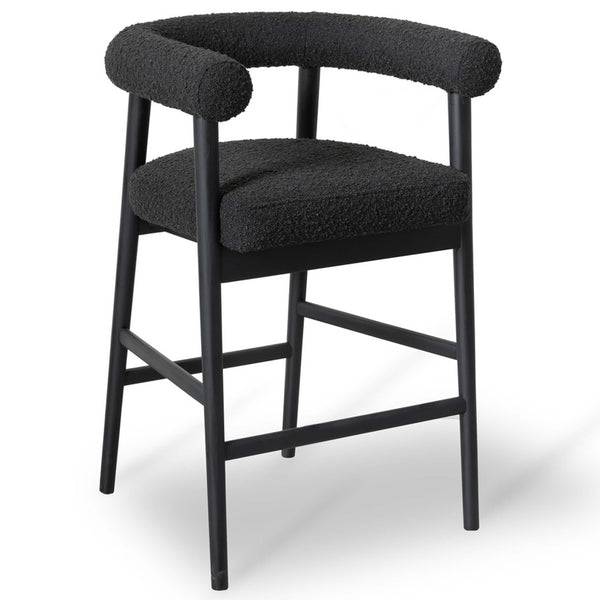 home fashion Spara Boucle Counter Stool Black