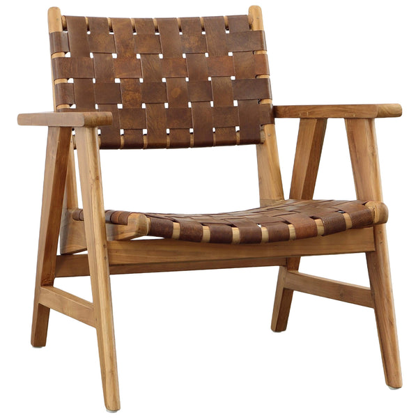 home fashion Sutri Leather Chair Brown