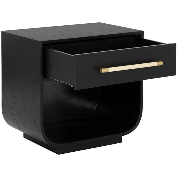 Home Fashion Tarrant Nightstand Black