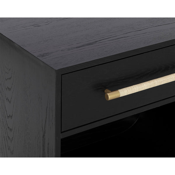 Home Fashion Tarrant Nightstand Black