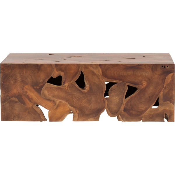 Home Fashion Teak Block Coffee Table