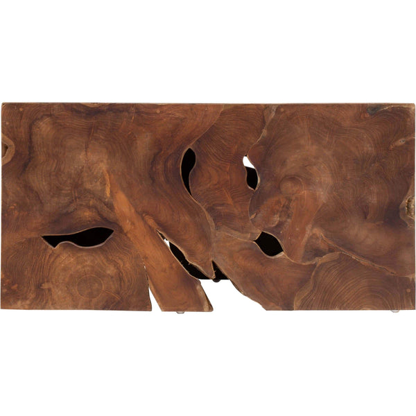 Home Fashion Teak Block Coffee Table