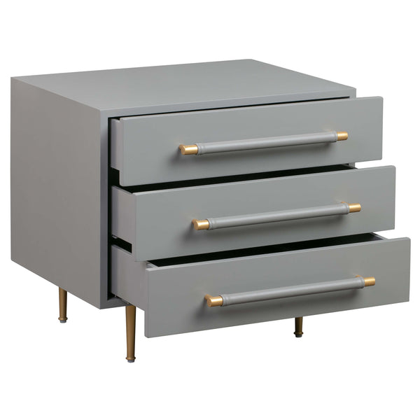 Home Fashion Trident Nightstand Grey