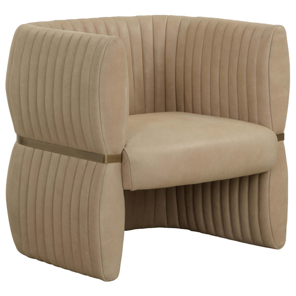 home fashion Tryor Leather Chair Sahara Sand