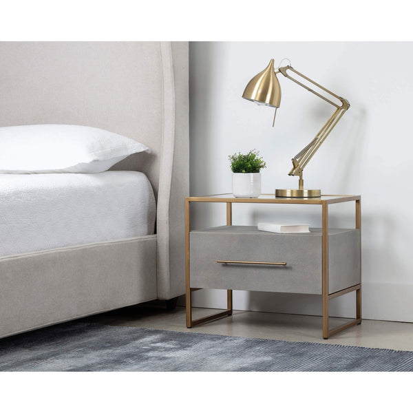Home Fashion Venice Nightstand Grey
