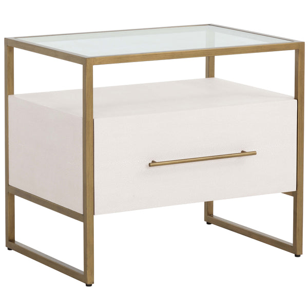 home fashion Venice Nightstand Oyster Shagreen