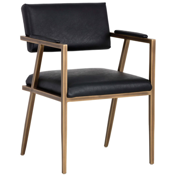 home fashion Ventouz Arm Chair Vintage Black