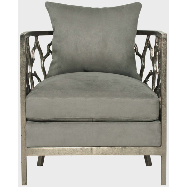 Home Fashion Walden Leather Chair Grey