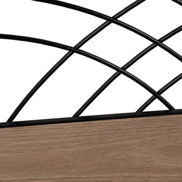 Home Fashion Wall Shelves Natural/Black Set Of 3