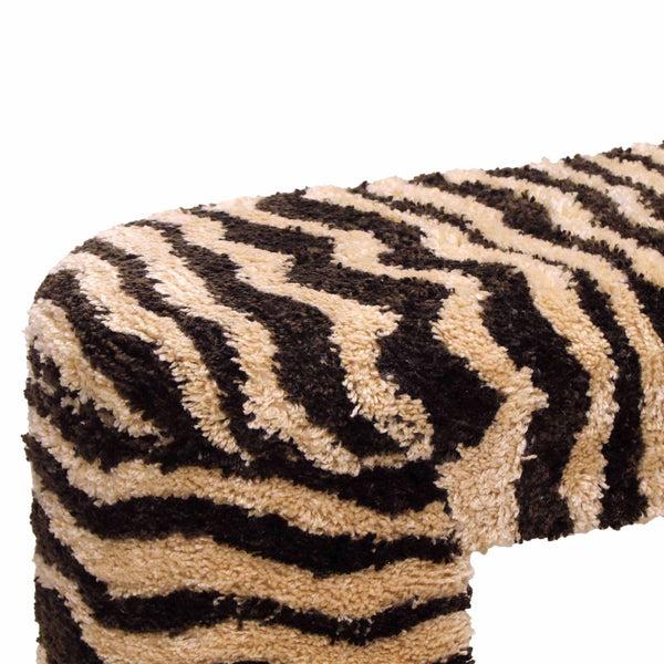Home Fashion Zebra Bench Brown Stripe