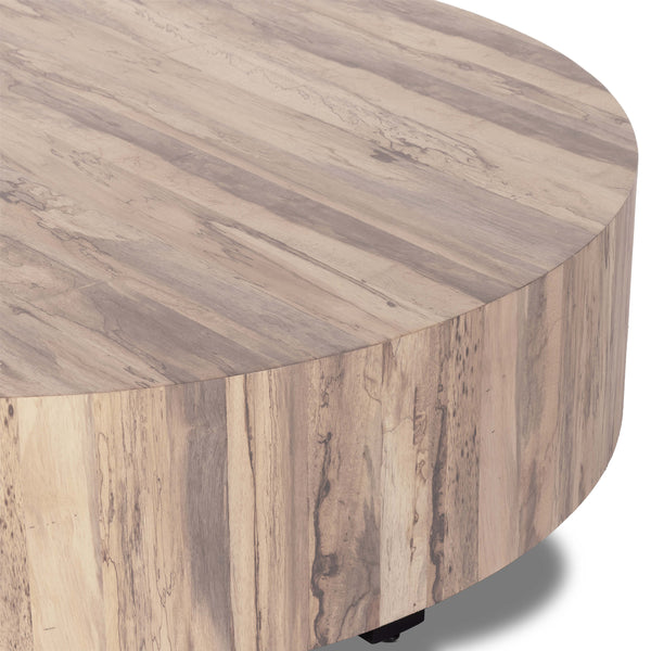 Home Fashion Hudson Large Round Coffee Table Ashen Walnut By Four Hands