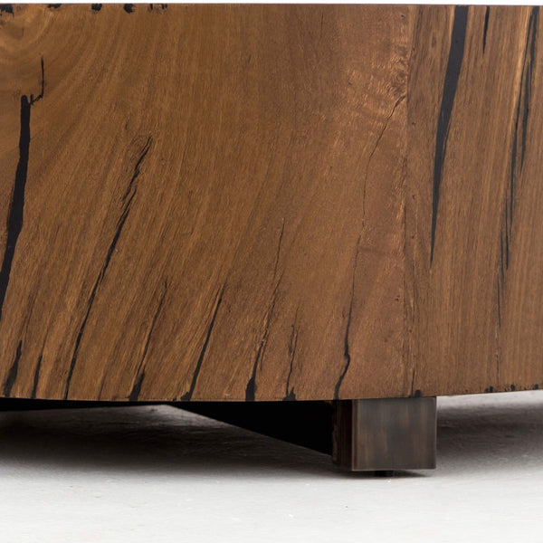 Home Fashion Hudson Round End Table Natural Yukas By Four Hands