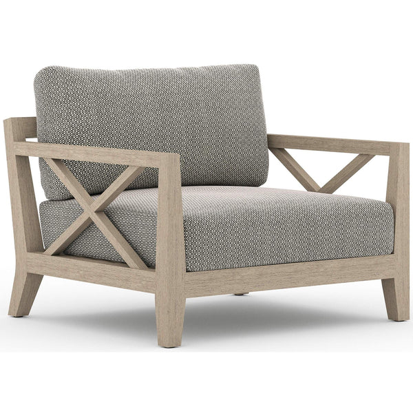 home fashion Huntington Outdoor Chair Faye Ash/Washed Brown Frame by Four Hands