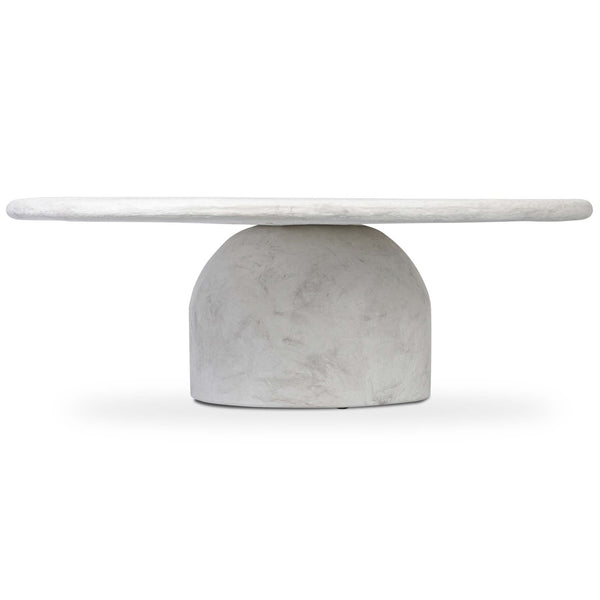 Home Fashion Janice Coffee Table Textured Lunar Concrete By Four Hands