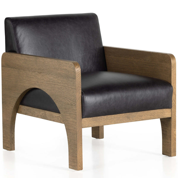 home fashion Jeanne Leather Chair Sonoma Black by Four Hands