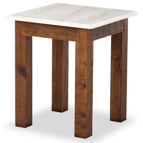 Home Fashion Jessa End Table White Marble By Four Hands