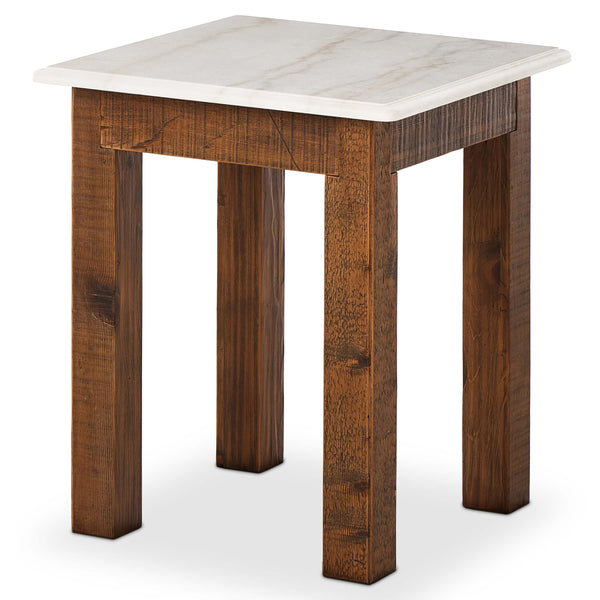 home fashion Jessa End Table White Marble by Four Hands
