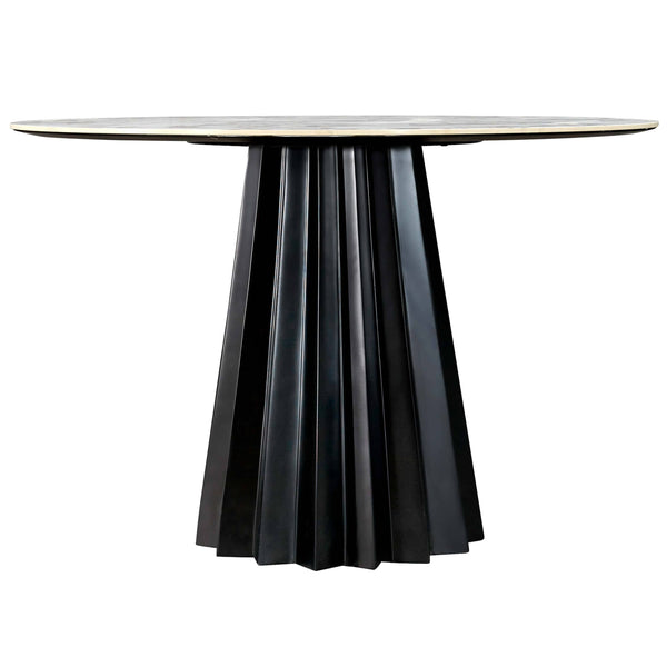 Home Fashion Jimena Round Dining Table Marble Ceramic
