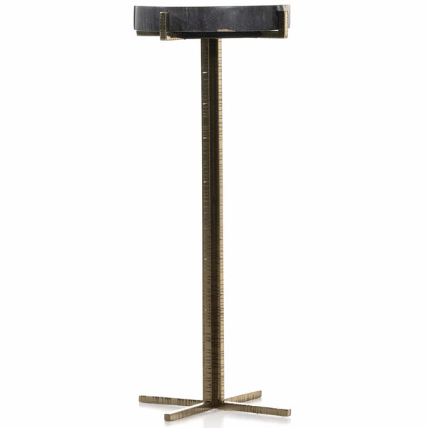 Home Fashion Jonty Round End Table Dark Petrified By Four Hands