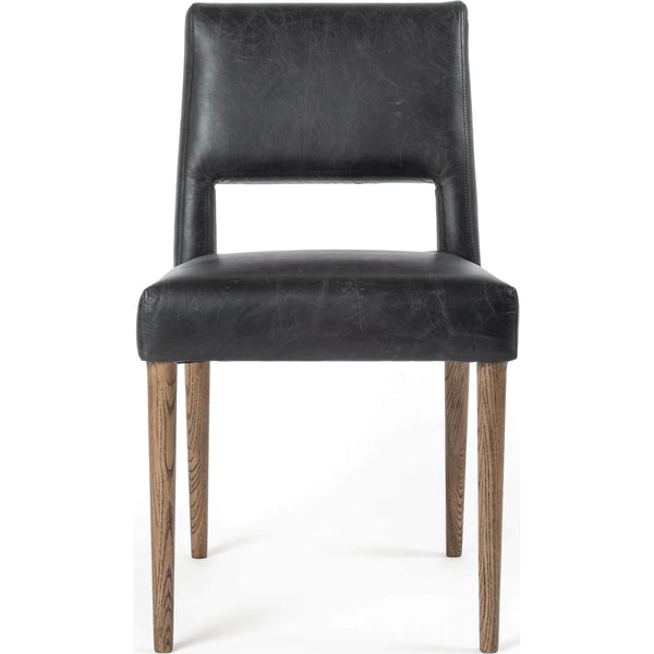 Home Fashion Joseph Leather Dining Chair Durango Smoke Set Of 2 By Four Hands