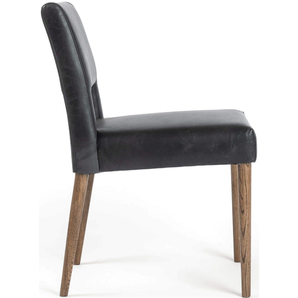 Home Fashion Joseph Leather Dining Chair Durango Smoke Set Of 2 By Four Hands