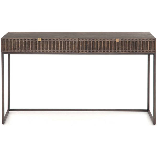 Home Fashion Kelby Writing Desk Carved Vintage Brown By Four Hands