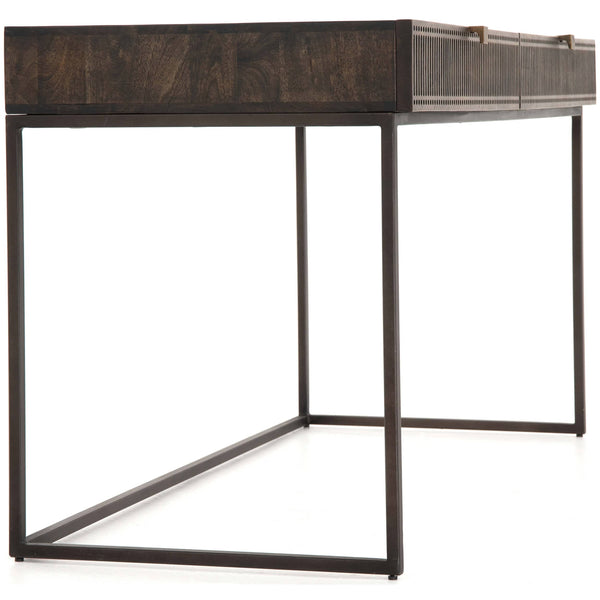 Home Fashion Kelby Writing Desk Carved Vintage Brown By Four Hands