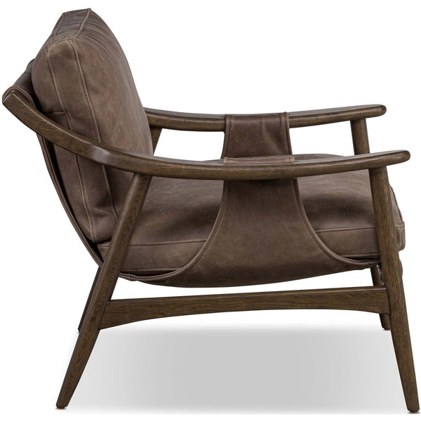 Home Fashion Kimmery Leather Chair Palermo Cigar By Four Hands