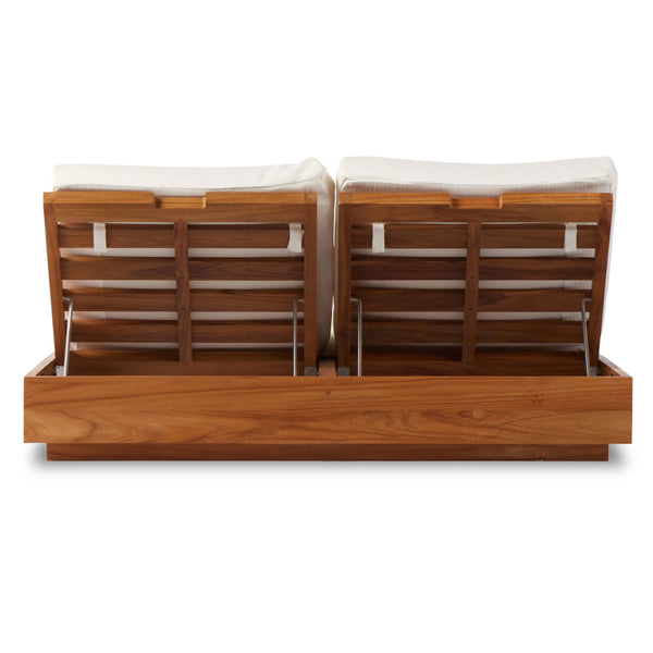 Home Fashion Kinta Outdoor Double Chaise Faye Cream By Four Hands