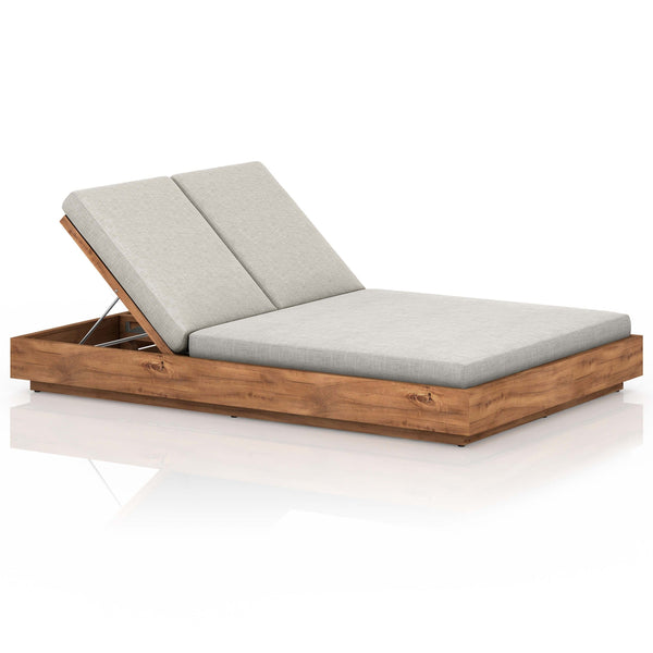 home fashion Kinta Outdoor Double Chaise Stone Grey by Four Hands